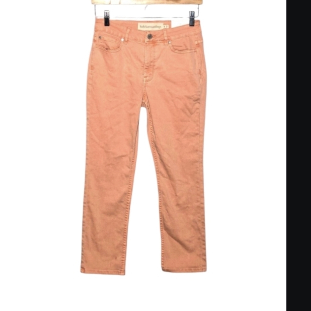 Soft Surroundings Fly Front Straight Ultimate Denim Jeans